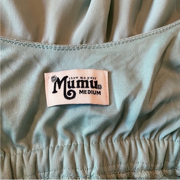 Show Me Your Mumu Caitlin Ruffle Maxi Dress in Dusty Mint Crisp Medium - Picture 8 of 13